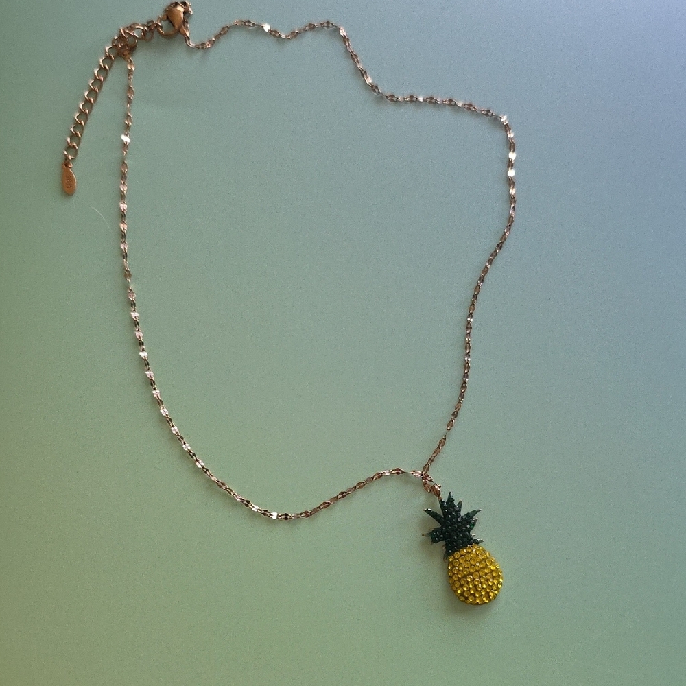 Pineapple Pendant Necklace KC Chic Design